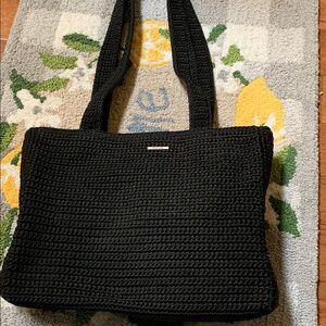 Chic aThe Sak Black Textured Tote Bag